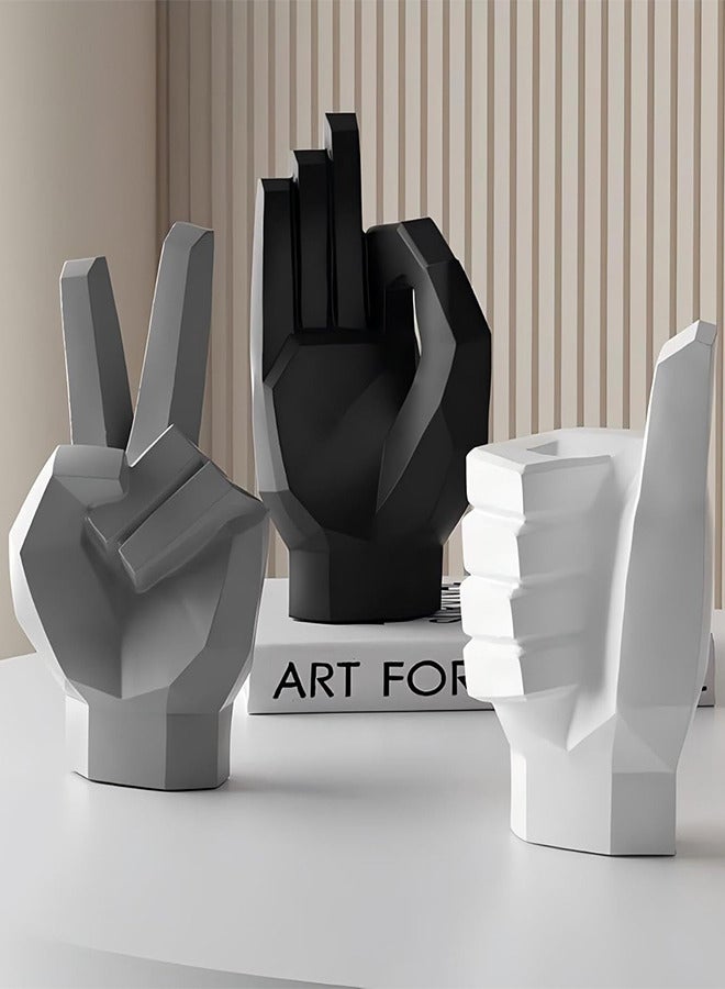 RATSAW Minimalist Praise Gesture Statues Modern Abstract Art Decoration High Sense Office Desk Living Room Simple Resin Sculpture Decorative Crafts - Image 3