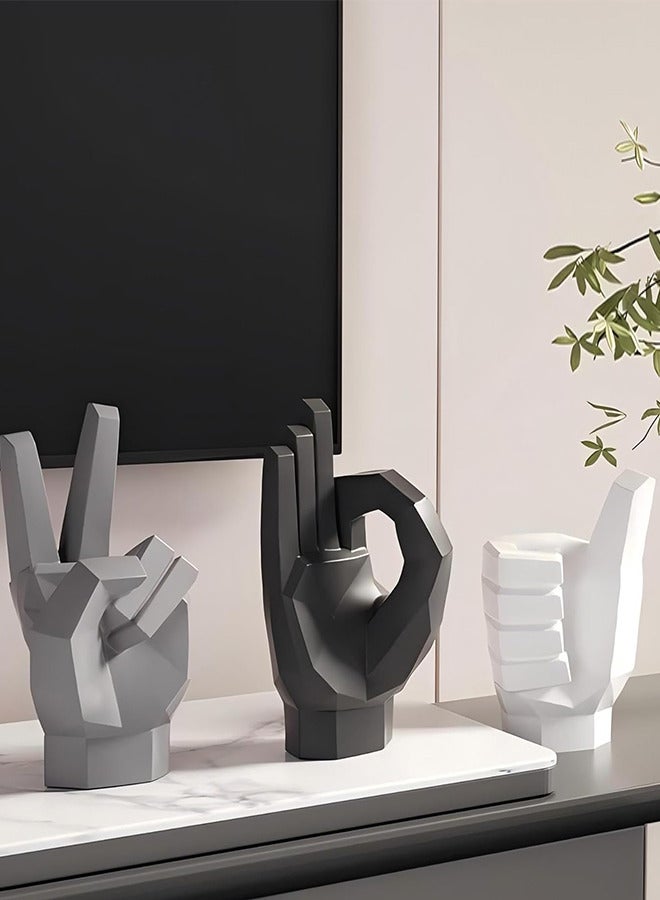 RATSAW Minimalist Praise Gesture Statues Modern Abstract Art Decoration High Sense Office Desk Living Room Simple Resin Sculpture Decorative Crafts - Image 4