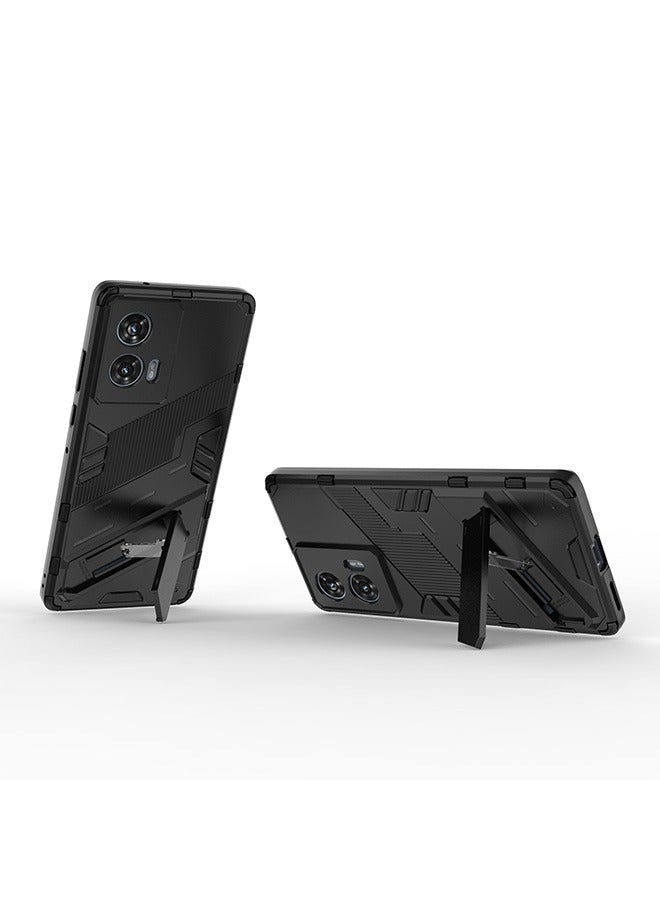 Case Compatible with Motorola Edge 50 Fusion 5G, Shockproof Cases with Kickstand Stealth Stand, Anti-Fall Drop Protection, PC+TPU High Quality Protective Tough Hard Phone Cover, Black - Image 3