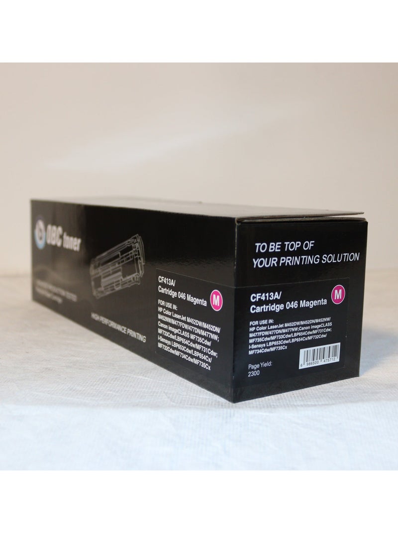 او بي سي خرطوشة حبر ليزر ماجنتا  متوافقة من OBC بديلة لـ HP CF413A / Cartridge 046  طباعة حتى 2300 صفحة بجودة ألوان احترافية - Image 2