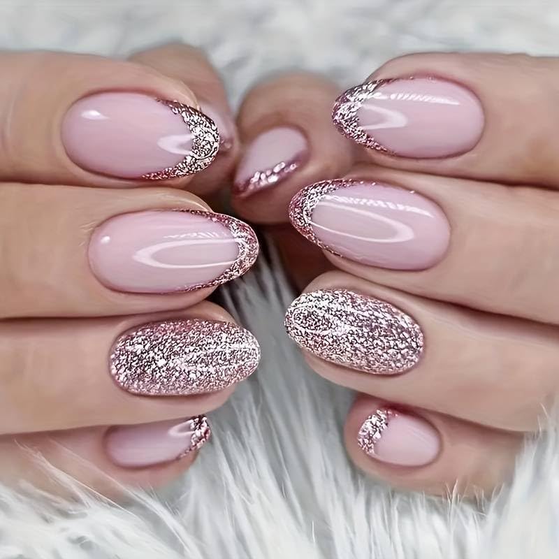 ZOONA 24PCS Everlasting French Nails Artificial Nails Art Set Lightweight Long Lasting Easy To Use Quick Fix For Festivals Special Occasions - Image 1