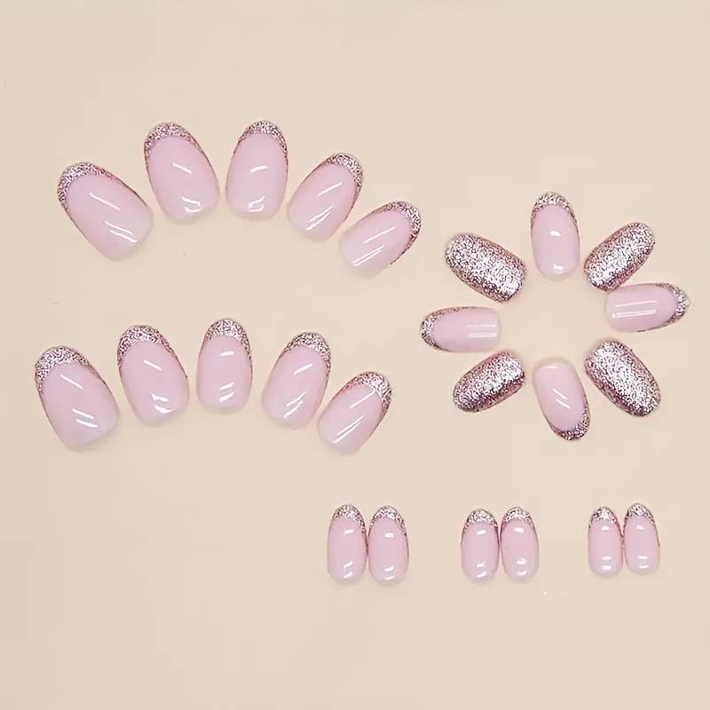 ZOONA 24PCS Everlasting French Nails Artificial Nails Art Set Lightweight Long Lasting Easy To Use Quick Fix For Festivals Special Occasions - Image 4