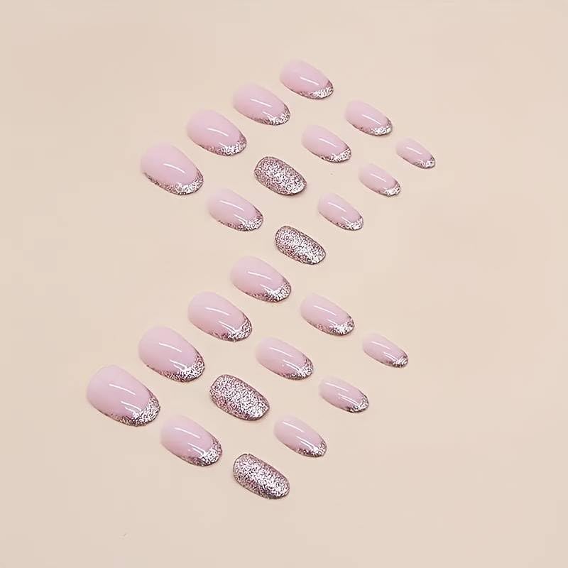 ZOONA 24PCS Everlasting French Nails Artificial Nails Art Set Lightweight Long Lasting Easy To Use Quick Fix For Festivals Special Occasions - Image 2