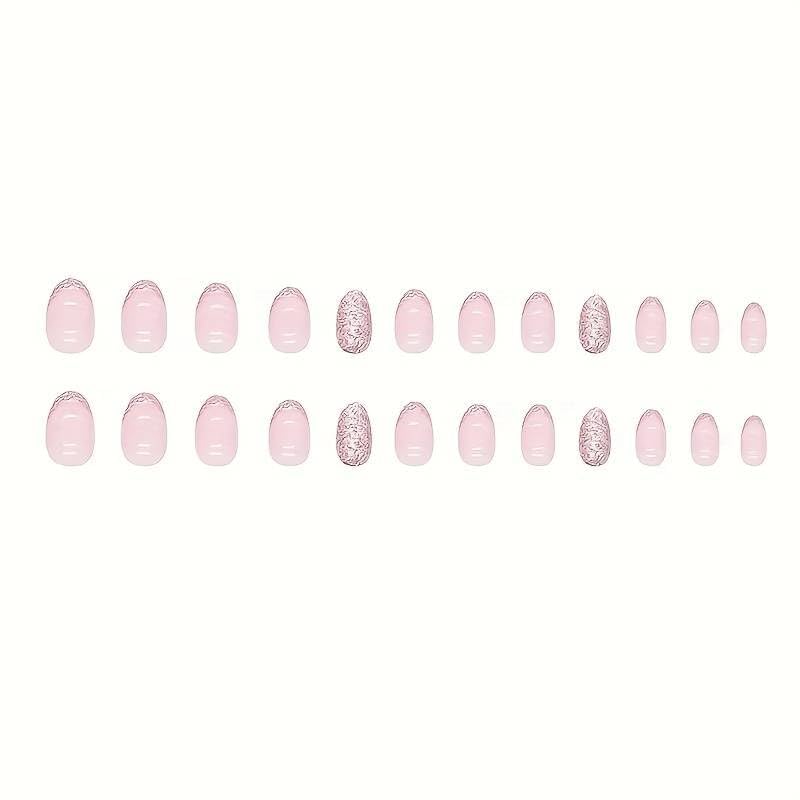 ZOONA 24PCS Everlasting French Nails Artificial Nails Art Set Lightweight Long Lasting Easy To Use Quick Fix For Festivals Special Occasions - Image 3