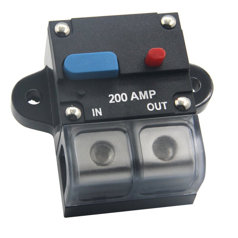 ZOOKOTO 12-24 Volt DC 200A Circuit Breaker, 0 or 4 Gauge Trolling Motor Auto Car Marine Boat Bike Stereo Audio Inline Fuse Holders Inverter 200A - Image 1