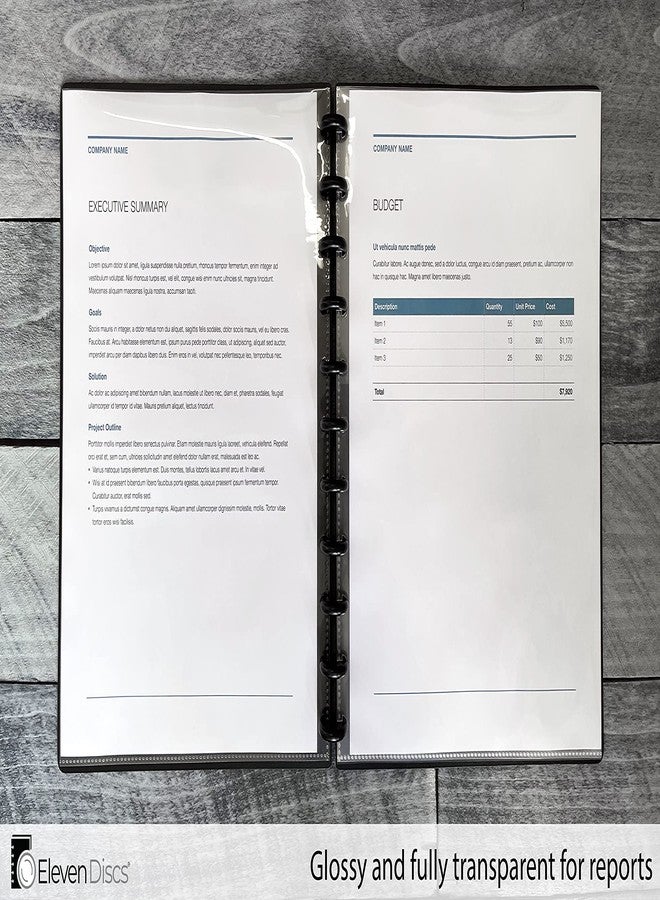 Eleven Discs Letter Sheet Protectors for Discbound Notebooks fits Circa, Arc, TUL (Transparent, Set of 25) - Image 3
