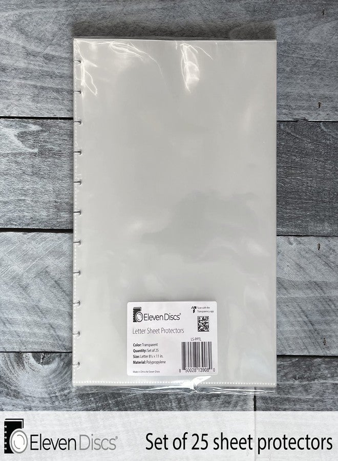 Eleven Discs Letter Sheet Protectors for Discbound Notebooks fits Circa, Arc, TUL (Transparent, Set of 25) - Image 2