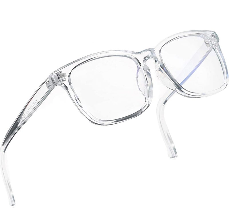 Iflash Blue Light Blocking Glasses Gaming Filter Transparent Square Eyeglasses for Eye Protection Men Women, Computer/Tablet/Laptop/Mobile/TV, Anti-blue & Anti eyestrain - Image 1