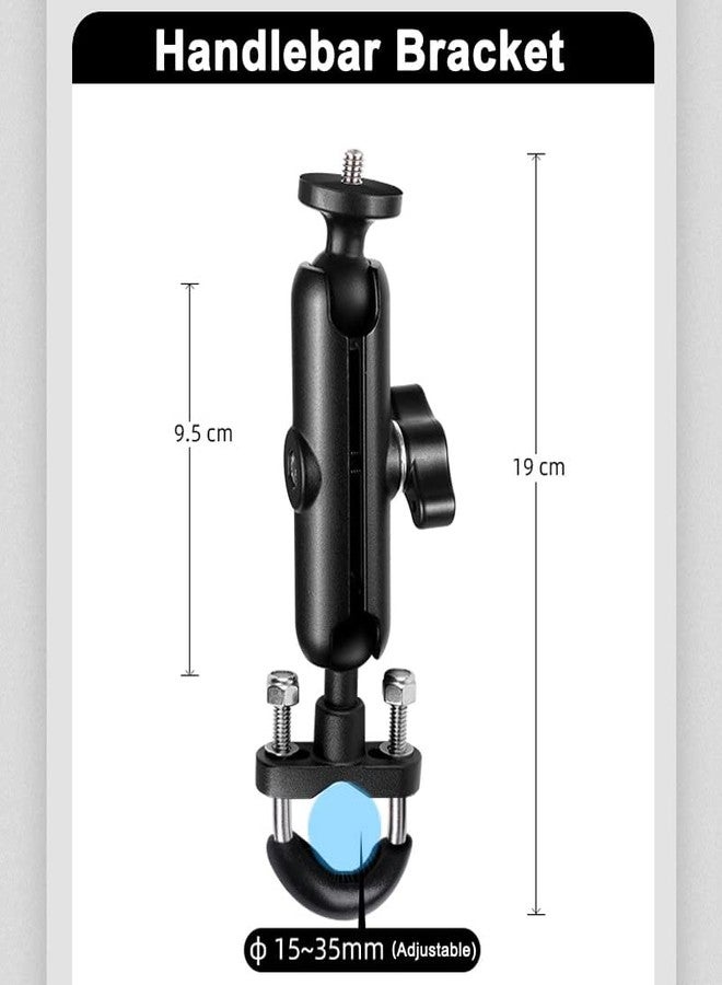 SEVAM Action 360°Camera Mount for Motorbike Handlebar Holder Bracket Metal Stand GoPro Hero10/9/8/7/6/5/4/3+ Action Cameras Accessory (Fits Bicycle Motorcycle Handlebar Holder) - Image 5