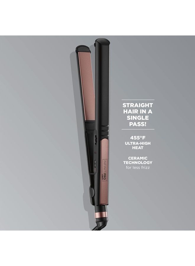 CONAIR INFINITIPRO بواسطة CONAIR مكواة مسطحة سيراميك باللون الوردي الذهبي، 1 بوصة - Image 4