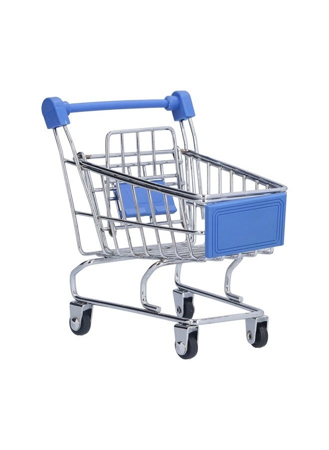 Generic Mini Supermarket Handcart, Shopping Cart Supermarket Handcart Mini Shopping Cart Mini Supermarket Storage Toy Decorative Ornaments  - Image 1