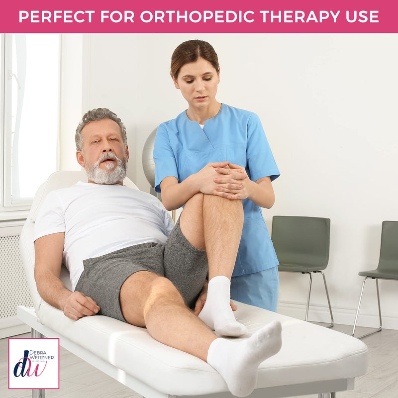 Debra Weitzner Non-Binding Loose Fit Sock - Non-Slip Diabetic Socks for Men and Women - Crew 3Pk Grey - Image 4