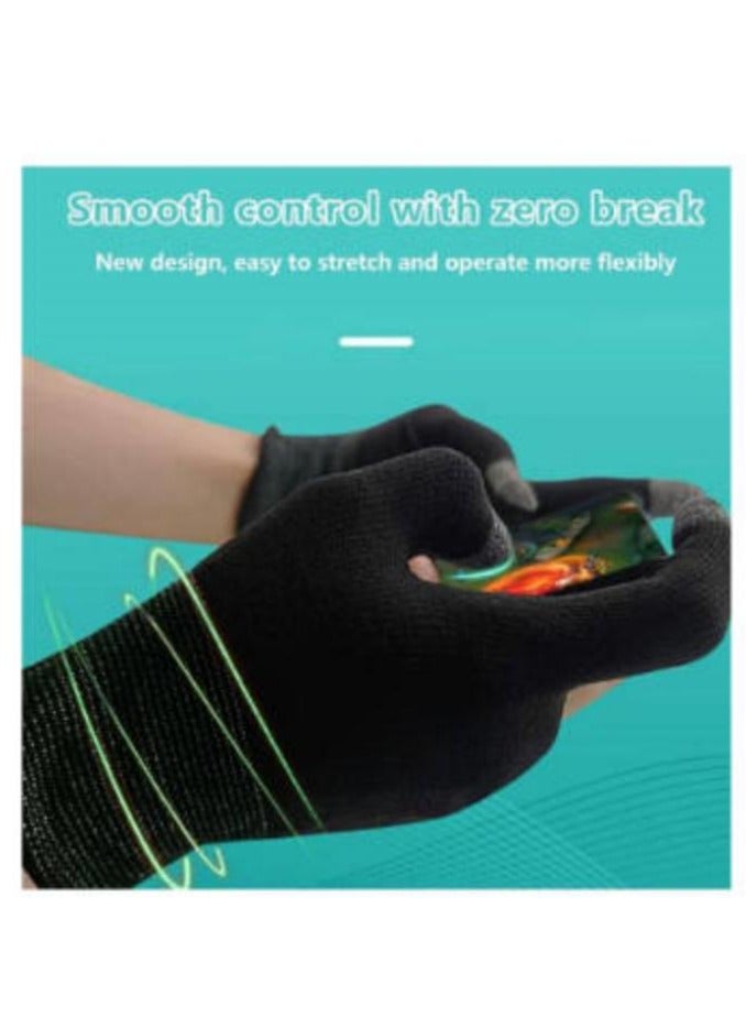2 Pairs E-Sports Gaming Gloves, Gaming Finger Sleeves, Anti-Sweat Breathable, Thumb Sleeves for Highly Sensitive Nano-Silver Fiber Material + Nylon, for PUBG Mobile Phone Games Accessories  - Image 3