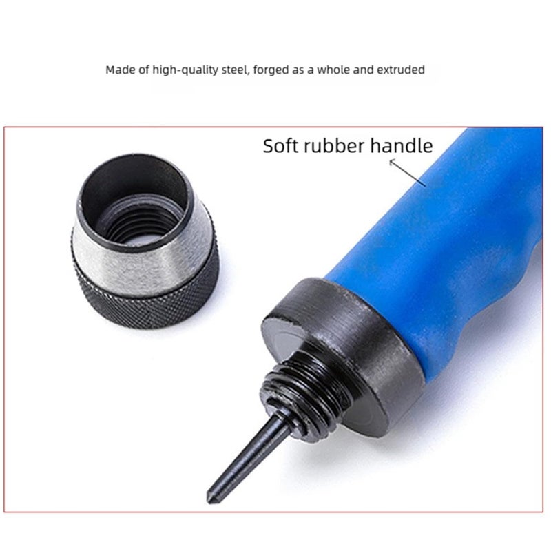 Leather Punch Set 13 Interchangeable Heads Carbon Steel Ergonomic Hollow Punch - Image 4