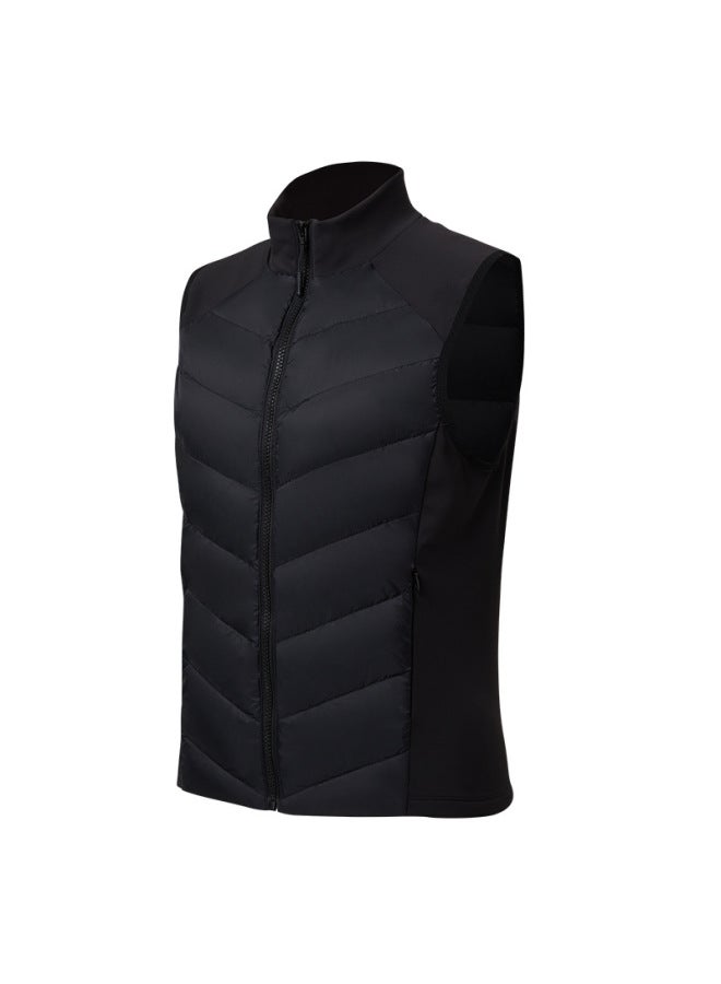 Three-proof Down Jacket Vest Men's And Women's Autumn And Winter Collar Vest Warm Lightweight Outdoor Running Zipper Sleeveless Jacket