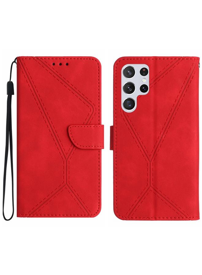 S-TOP Case For Samsung Galaxy S24 Ultra 5G Stitching Embossed Leather Phone Case - Image 1