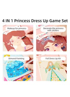 MiDeer 4-In-1 Dress Up Game Set,Princess Fantasy Makeup,Fantasy Dress-Up Kit,Cosmetics And Fashion Fun,Creative Role-Playing Adventure,Glamorous Makeup Ensemble,Princess Costume Accessories  - Image 3