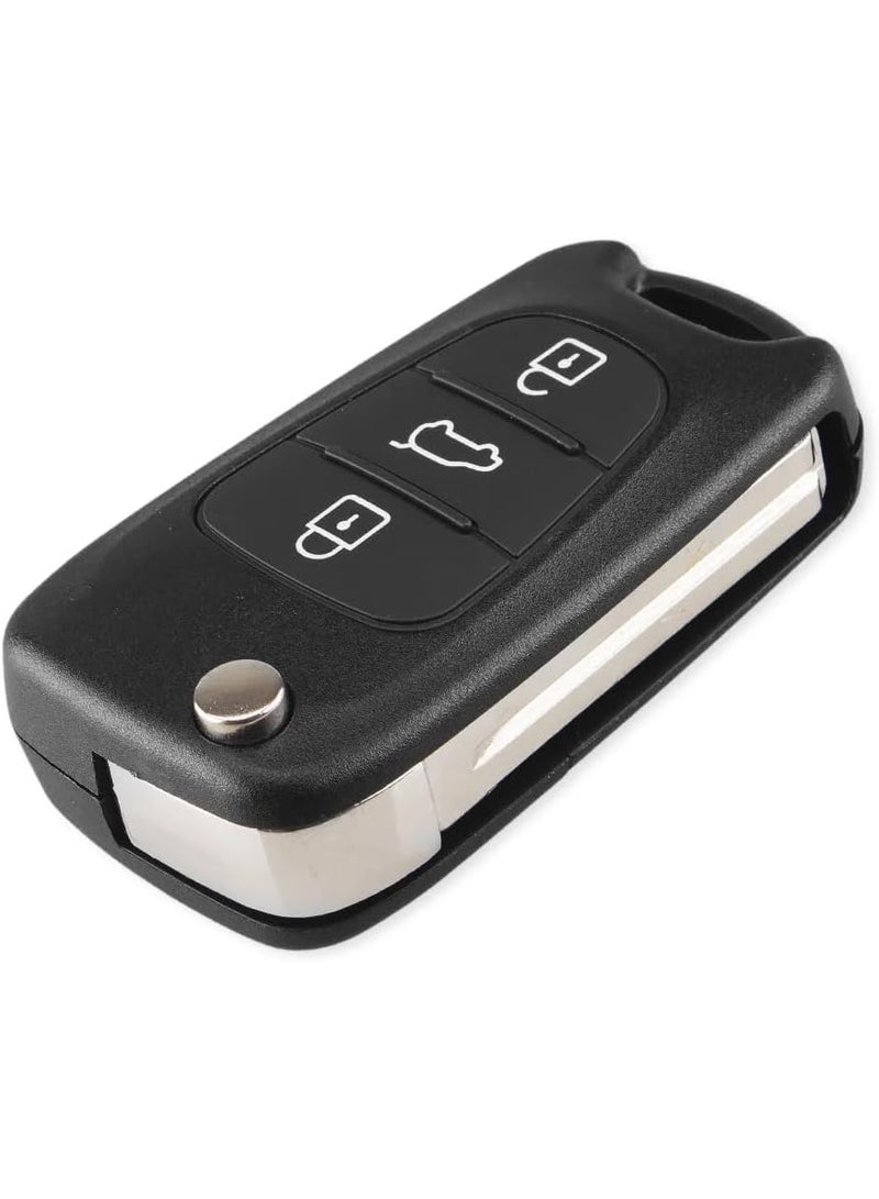 Arooma 3 Button Replacement Uncut Keyless Entry Remote Control Car Key Fob Shell Case For KIA Rio, Rio K2, Rondo, Soul, Sportage, Ceed, CeedPro, Cerato, Picanto (Center Groove Blade) - Image 3