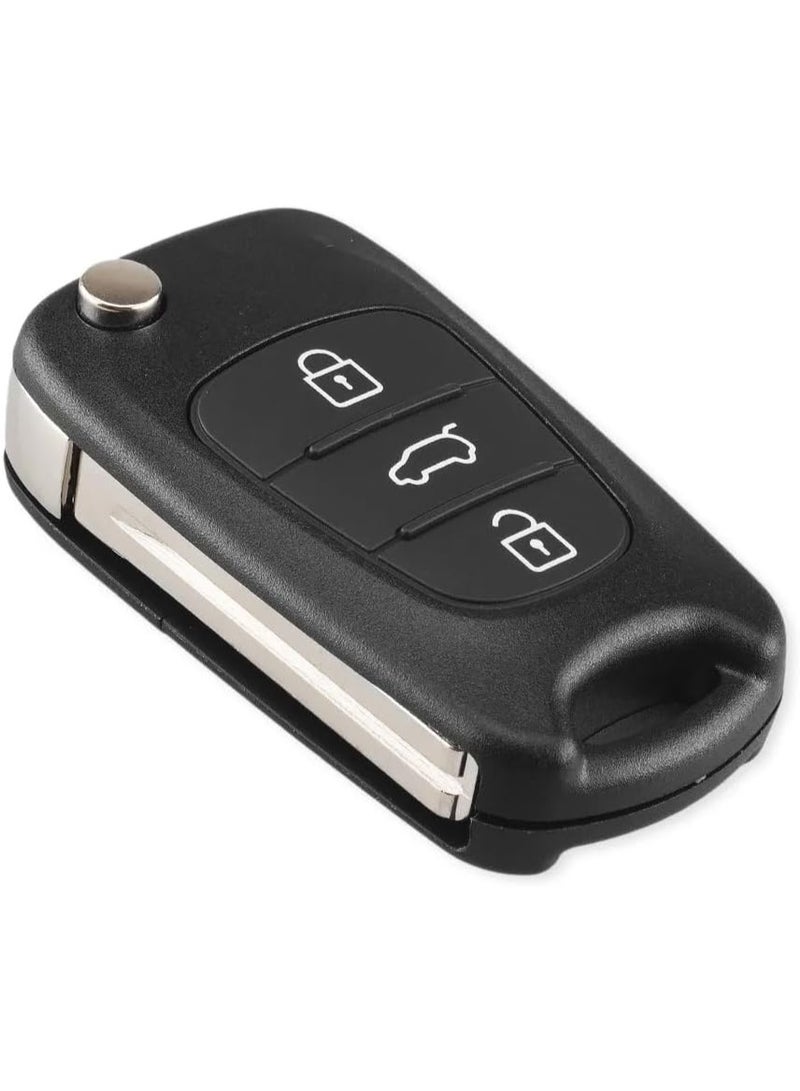 Arooma 3 Button Replacement Uncut Keyless Entry Remote Control Car Key Fob Shell Case For KIA Rio, Rio K2, Rondo, Soul, Sportage, Ceed, CeedPro, Cerato, Picanto (Center Groove Blade) - Image 4