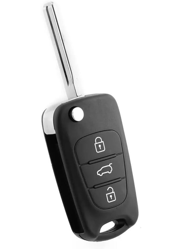 Arooma 3 Button Replacement Uncut Keyless Entry Remote Control Car Key Fob Shell Case For KIA Rio, Rio K2, Rondo, Soul, Sportage, Ceed, CeedPro, Cerato, Picanto (Center Groove Blade) - Image 1