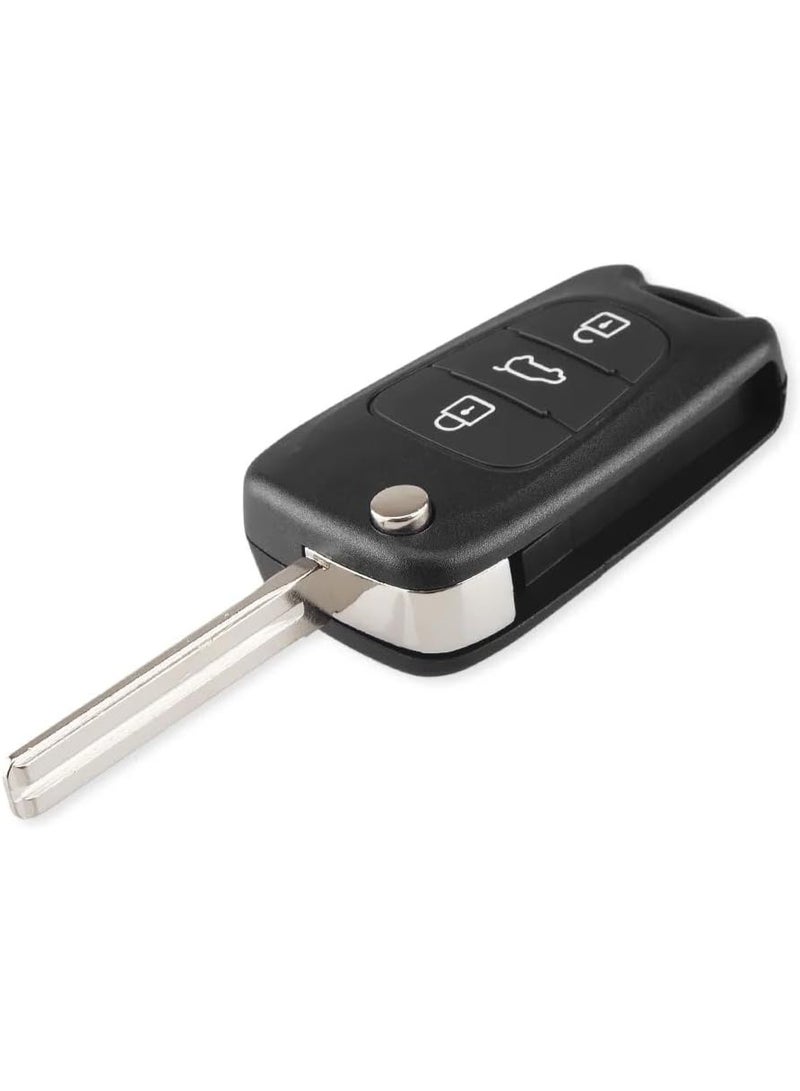 Arooma 3 Button Replacement Uncut Keyless Entry Remote Control Car Key Fob Shell Case For KIA Rio, Rio K2, Rondo, Soul, Sportage, Ceed, CeedPro, Cerato, Picanto (Center Groove Blade) - Image 2