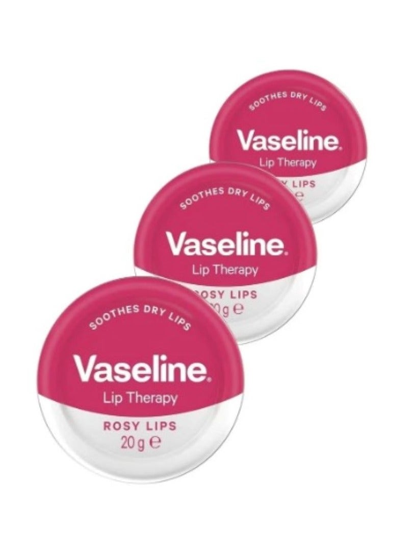 Vaseline lip balm pink 20 grams 3Pieces