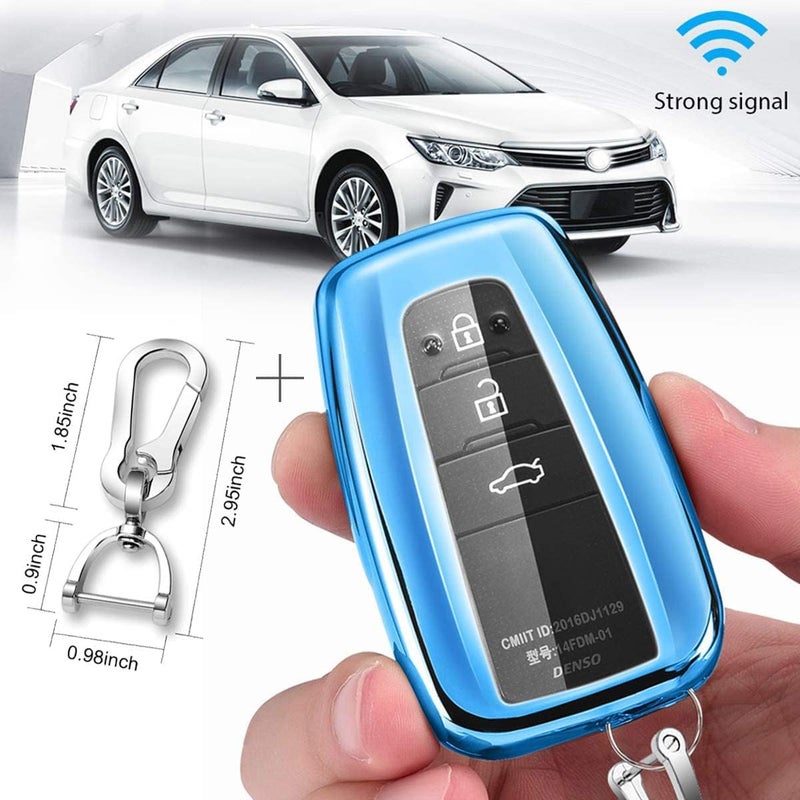 QBUC for Toyota Quicksand TPU car Key Cover, Quicksand Full Coverage Protection Quicksand Keychain Cover - Image 5