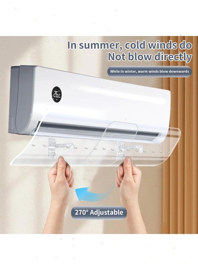 Topyich AC Vent Deflector - Split Air Conditioner Deflector, Adjustable Size, Easy Installation Without Punching, Fits All Wall AC Types - Image 2