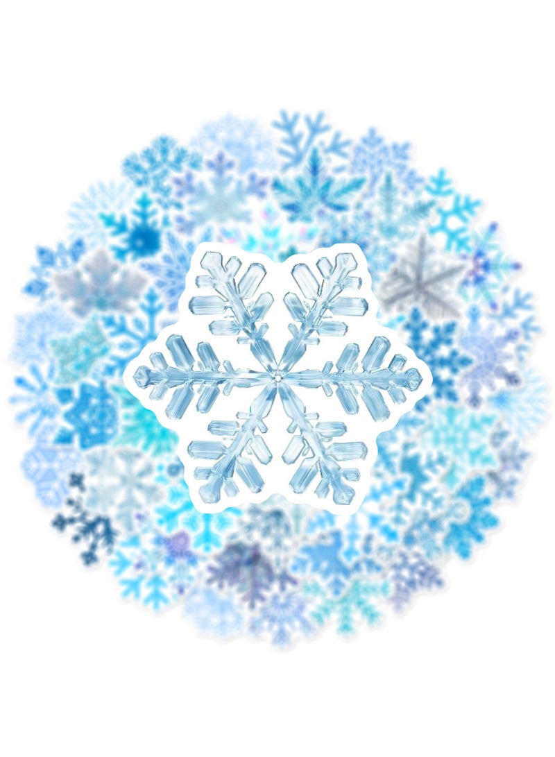 ملصقات ندفة الثلج الشتوية، 50 قطعة، ديكورات الحفلات، هدايا، ملصقات ثلج من الفينيل المقاوم للماء، للحرف اليدوية، مظاريف الشتاء، هدايا، زجاجات المياه، حقيبة الكمبيوتر المحمول - Image 2