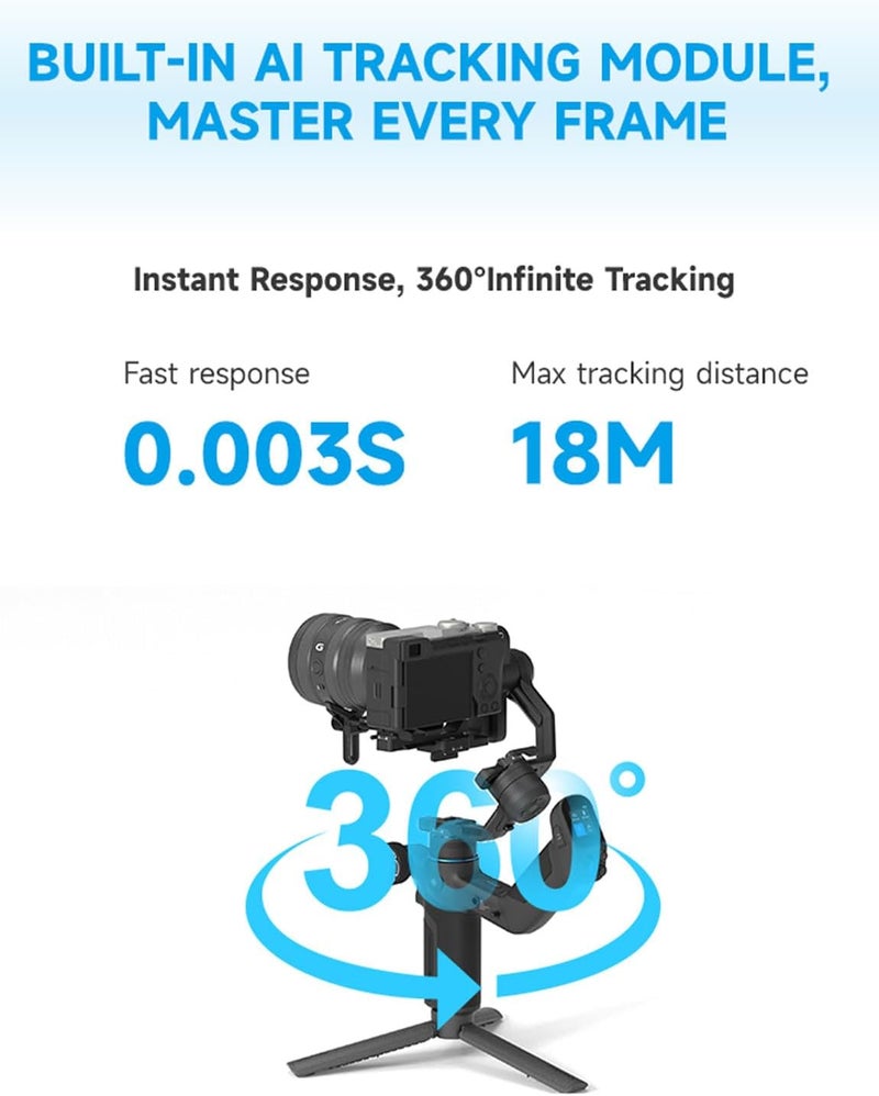 FeiyuTech SCORP Mini-3-Pro Gimbal Stabilizer for Cameras and Smartphones with AI Tracking - Image 3