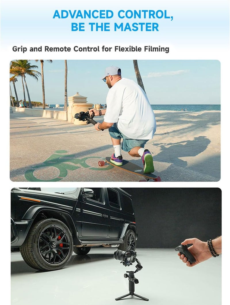 FeiyuTech SCORP Mini-3-Pro Gimbal Stabilizer for Cameras and Smartphones with AI Tracking - Image 4