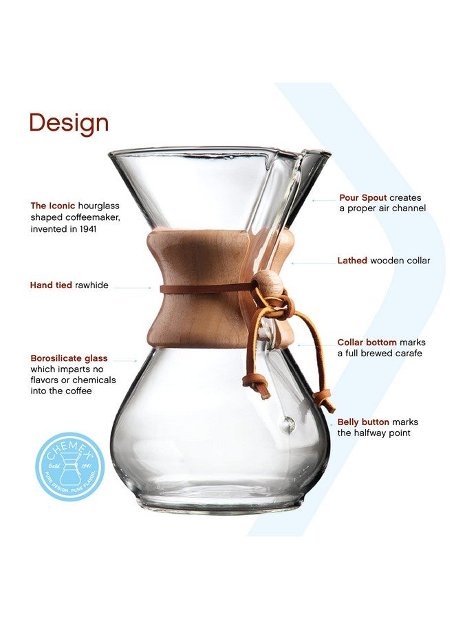 كيميكس مجموعة CHEMEX - سلسلة كلاسيكية من 6 أكواب - 100 فلتر مربع - عبوة حصرية  - Image 2