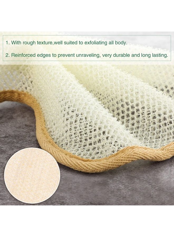 Tatuo 10 Packs Exfoliating Face and Body Wash Cloths Towel Weave Soft Bath Cloth Exfoliating Scrub Cloth Massage Bath Cloth for Women and Men (Khaki Edge) - Image 5
