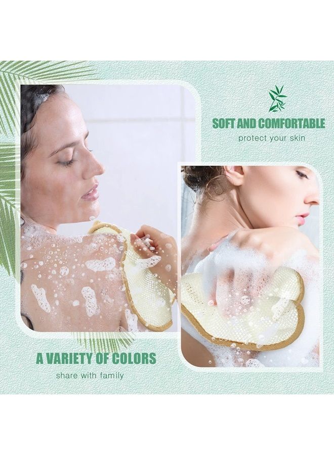 Tatuo 10 Packs Exfoliating Face and Body Wash Cloths Towel Weave Soft Bath Cloth Exfoliating Scrub Cloth Massage Bath Cloth for Women and Men (Khaki Edge) - Image 2