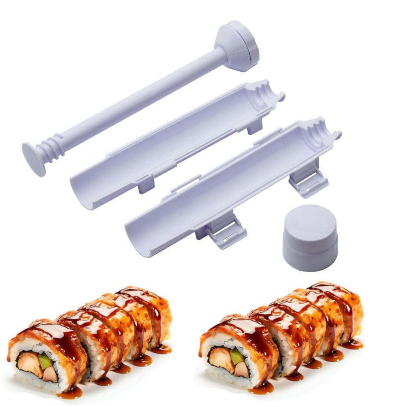 URED sushi bazooka sushi maker kit, Sushi Roller Mold Food Grade Plastic Rice Vegetable Meat homemade Diy Sushi Making Kit Machine tool kitchen Utensils sushi molds press gun - Image 1