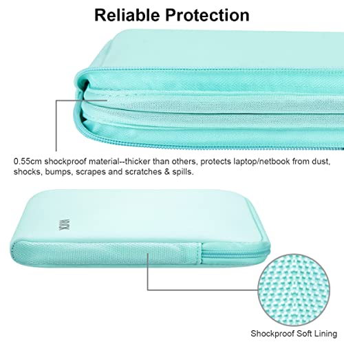 Arvok 13 13.3 14 Inch Laptop Sleeve Case for MacBook Pro/MacBook Air 13-14 inch, Water-Resistant Notebook Chromebook Computer Pouch, Carrying Bag Cover for HP/Dell/Lenovo/Asus/Acer, Light Green - Image 4