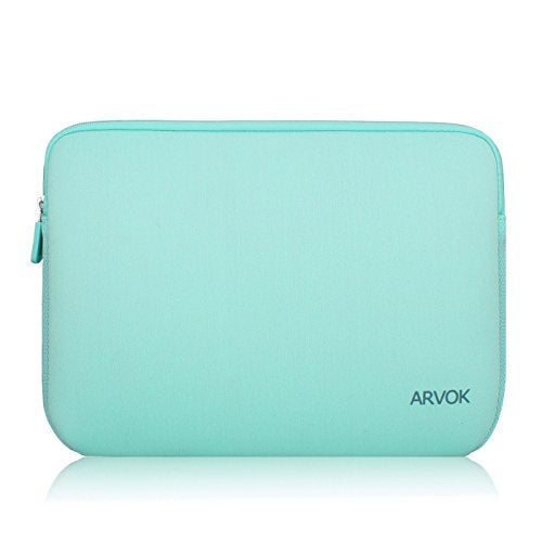 Arvok 13 13.3 14 Inch Laptop Sleeve Case for MacBook Pro/MacBook Air 13-14 inch, Water-Resistant Notebook Chromebook Computer Pouch, Carrying Bag Cover for HP/Dell/Lenovo/Asus/Acer, Light Green - Image 1
