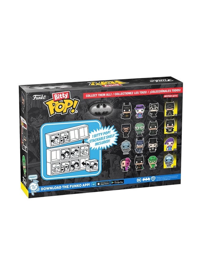 Funko Bitty POP! Batman 85th - Batman, 4-Pack and A Surprise Mystery Mini Figure - 0.9 Inch (2.2 Cm) - DC Comics Collectable - Stackable Display Shelf Included - Gift Idea - Party Bags Stocking - Image 3