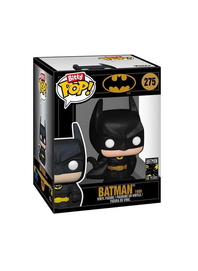 Funko Bitty POP! Batman 85th - Batman, 4-Pack and A Surprise Mystery Mini Figure - 0.9 Inch (2.2 Cm) - DC Comics Collectable - Stackable Display Shelf Included - Gift Idea - Party Bags Stocking - Image 4