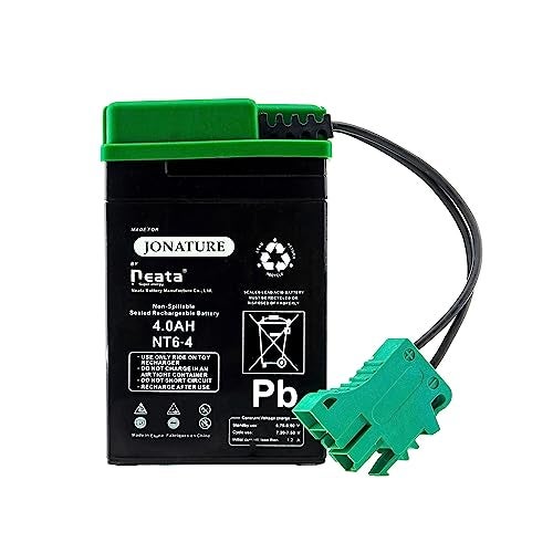 JONATURE 6V Battery for Peg Perego Lil Tractor and Trailer/for Santa Fe Train Children Ride on Car (6V 4AH) - Image 2