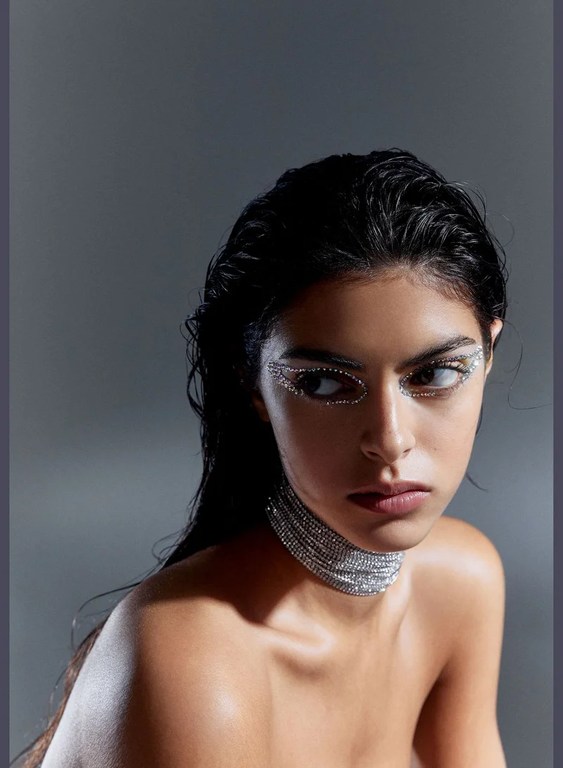 PULL&BEAR Metallic strappy choker