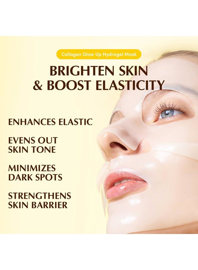 eqqualberry قناع كولاجين جلو أب - نياسيناميد وكولاجين منخفض الجزيئات لتفتيح البشرة وزيادة الإشراق | قناع وجه كوري بالكولاجين لبشرة زجاجية، 4 أوراق، 1.01 أونصة. - Image 4