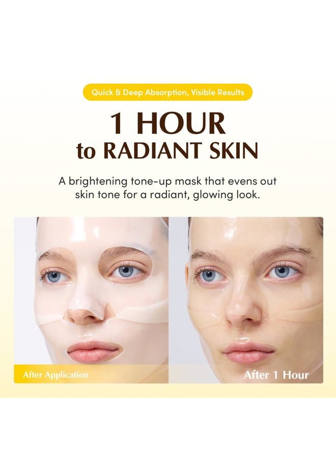 eqqualberry قناع كولاجين جلو أب - نياسيناميد وكولاجين منخفض الجزيئات لتفتيح البشرة وزيادة الإشراق | قناع وجه كوري بالكولاجين لبشرة زجاجية، 4 أوراق، 1.01 أونصة. - Image 3