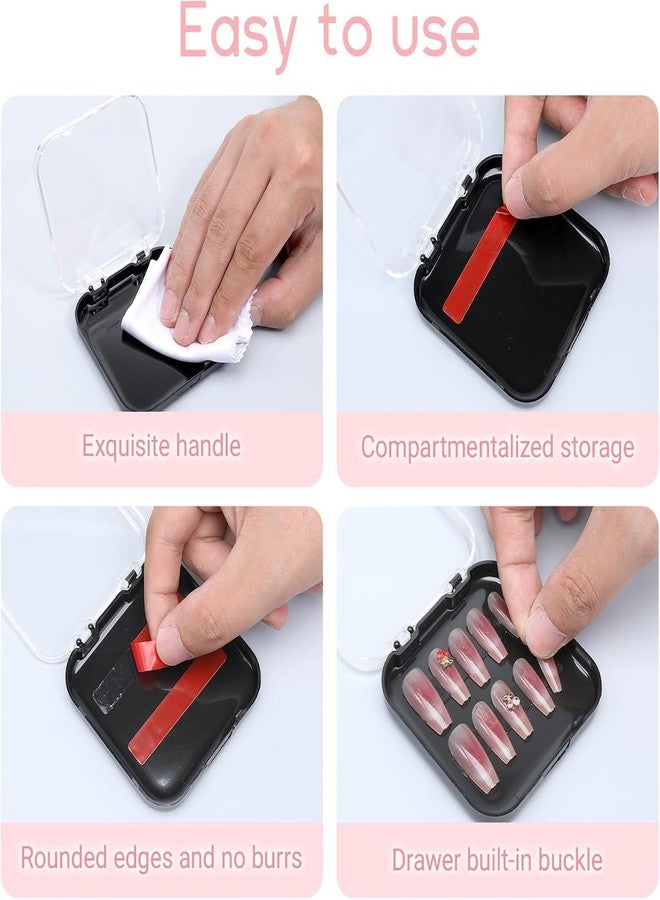 روبي فيس علبة تخزين أطراف الأظافر من روبي فيس، مجموعة من 12 قطعة مع قطعة واحدة من شريط لاصق مزدوج الجوانب للأظافر، علبة تنظيم أظافر قابلة لإعادة الاستخدام للأظافر الصناعية وإكسسوارات فن الأظافر - (بدون أظافر) - Image 5