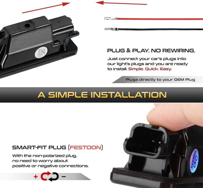 DEMULAX 2Pc Car LED License Plate Light Lamps - Image 5