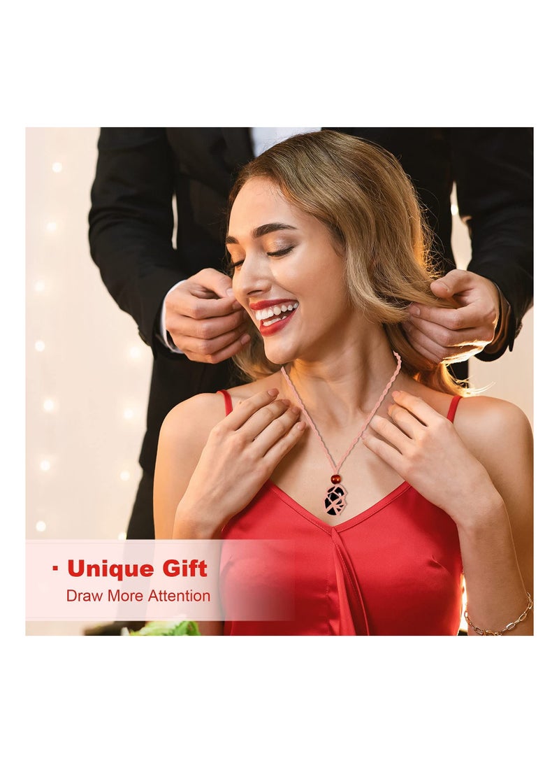 SYOSI 4 Pieces Crystal Holder Necklace Empty Stone Holder Adjustable Rope Necklace Cord Quartz Crystal Raw Stone Necklace Cord Handmade Woven Netted Cage - Image 5