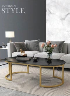 Sharpdo Modern Design Luxury Coffee Tables Living Room With Storage Round Marble Design Nightstands Wooden Mesas Bajas Home Furniture 100*50*45cm  - Image 2