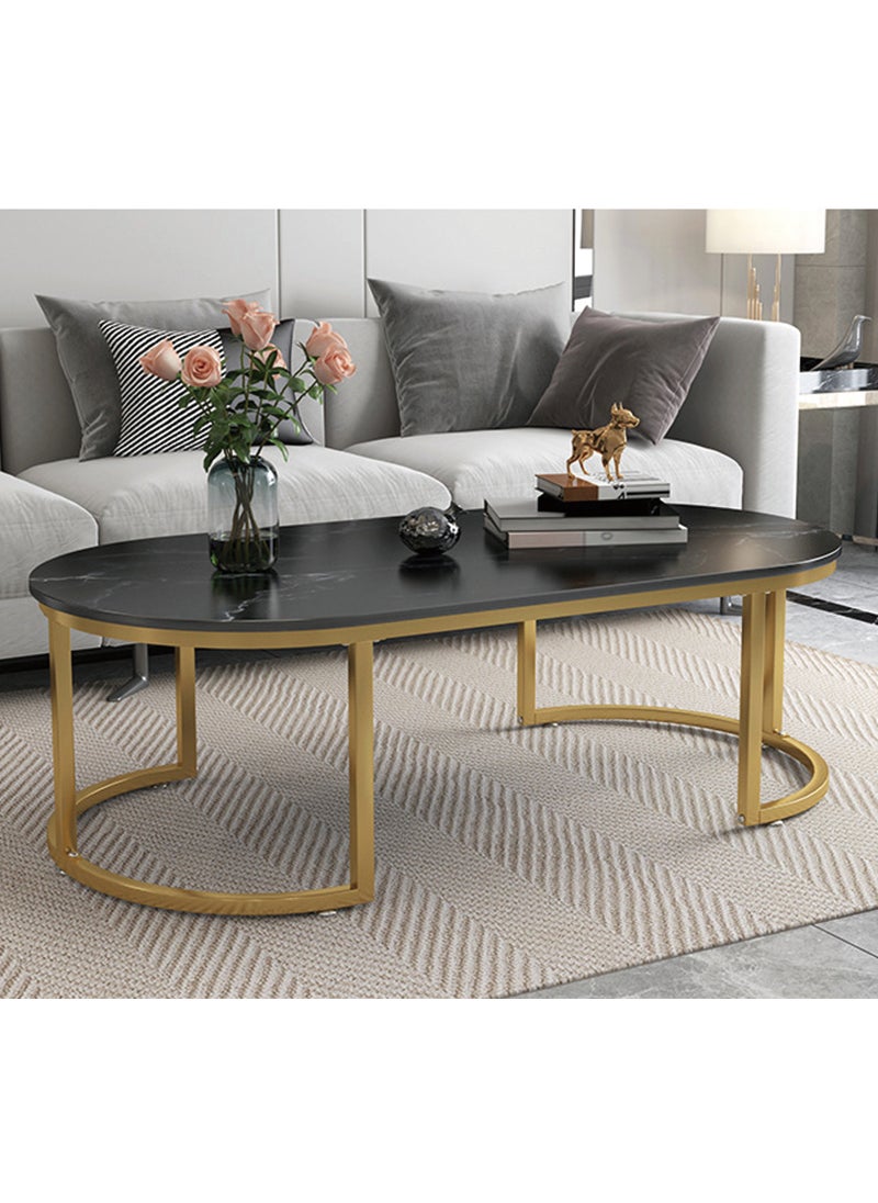 Sharpdo Modern Design Luxury Coffee Tables Living Room With Storage Round Marble Design Nightstands Wooden Mesas Bajas Home Furniture 100*50*45cm  - Image 5