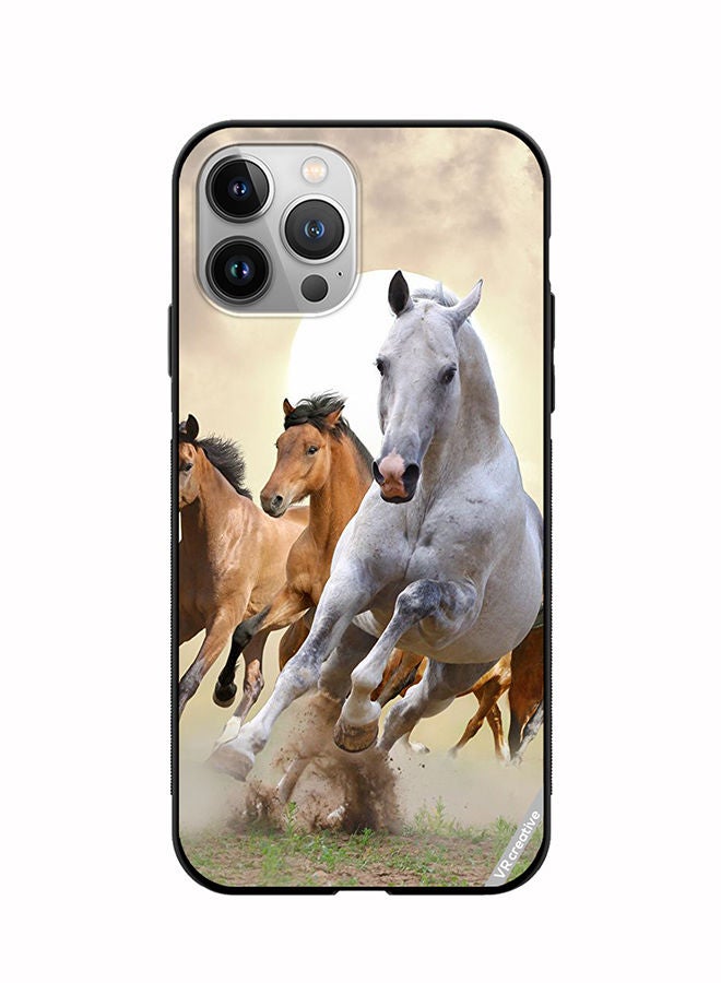 VR CREATIVE Protective Case Cover For Apple iPhone 12 Pro Max Running Horses Design Multicolour - Image 1