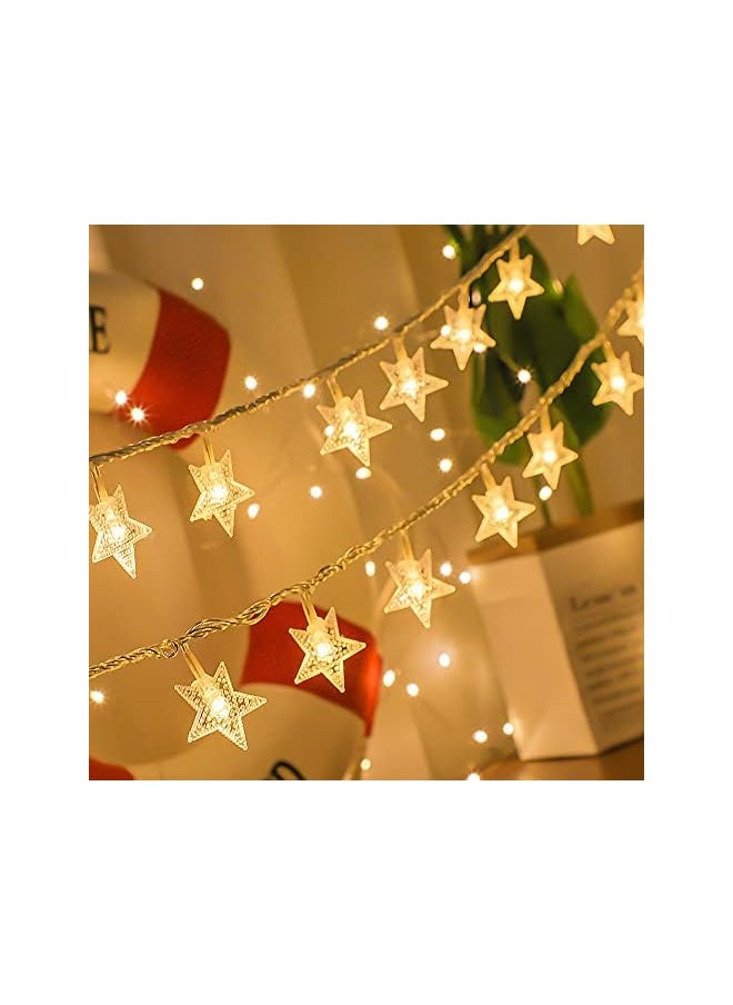 The Bros Star String Lights 10Ft 20 LED Fairy Lights Battery Operated Waterproof Indoor Outdoor Twinkle Christmas Lights for Bedroom Party Wedding Xmas Tree Decoration (Warm White)  - Image 2